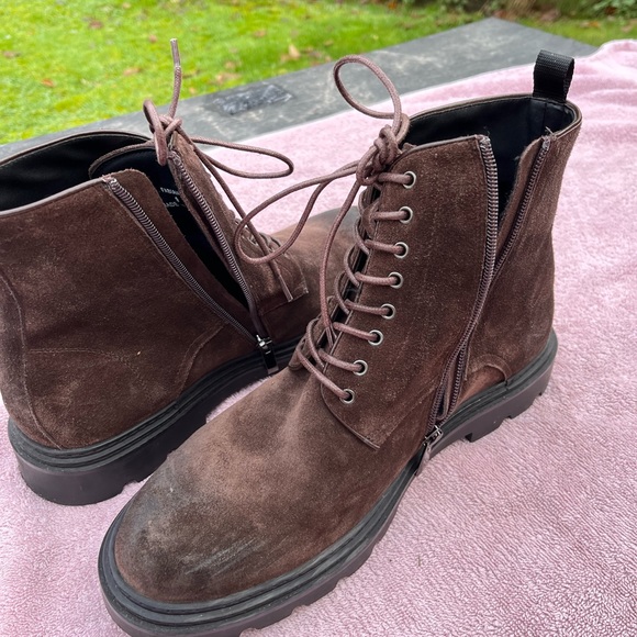 Steve Madden Brown Suede Lace Up Boots - Picture 5 of 5